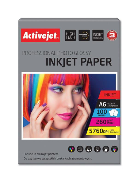Poza cu Activejet AP6-260GR100 photo paper for ink printers