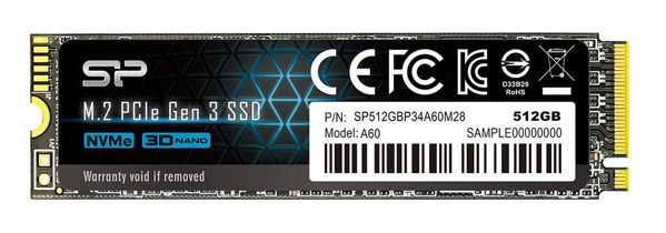 Poza cu Drive Silicon Power Ace A60 SP512GBP34A60M28 (512 GB, M.2, PCIe Gen3x4)