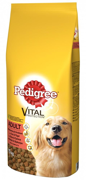 Poza cu Feed Pedigree Adult beef and poultry (15 kg)