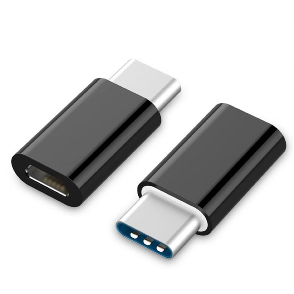 Poza cu Adaptor GEMBIRD A-USB2-CMmF-01 (USB 2.0 type C M - Micro USB F black color)