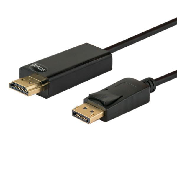 Poza cu Cablu SAVIO CL-56 (HDMI M - DisplayPort M, 1,5m, black color)