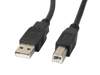 Poza cu Cablu Lanberg CA-USBA-11CC-0018-BK (USB 2.0 M - USB 2.0 type B M 1,8m black color)