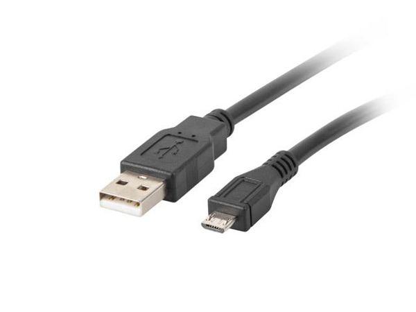 Poza cu Cablu Lanberg CA-USBM-10CC-0010-BK (USB 2.0 M - Micro USB M 1m black color)
