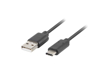 Poza cu Cablu Lanberg CA-USBO-10CU-0005-BK (USB 2.0 type A - USB 2.0 typu C 0,50m black color)