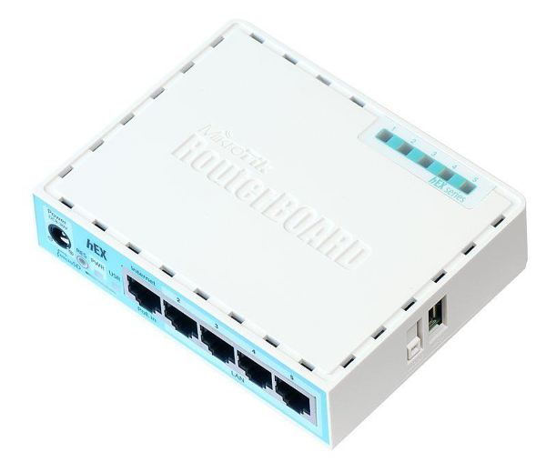 Poza cu Mikrotik RB750GR3 wired router Gigabit Ethernet Turquoise,White