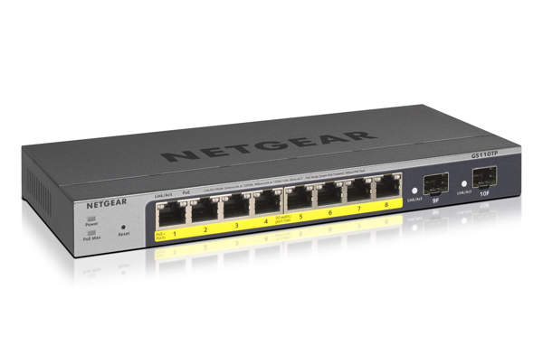 Poza cu Netgear GS110TP Managed L2/L3/L4 Gigabit Ethernet (10/100/1000) Grey Power over Ethernet (PoE)