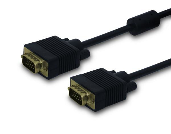 Poza cu Cablu SAVIO CL-29 (D-Sub (VGA) M - D-Sub (VGA) M 1,8m black color)