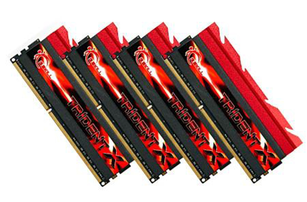 Poza cu RAM memory G.SKILL TridentX F3-2400C10Q-32GTX (DDR3 DIMM 4 x 8 GB 2400 MHz 10)