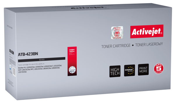 Poza cu Toner compatibil Activejet ATB-423BN (replacement Brother TN-423BK Supreme 6 500 pages black)
