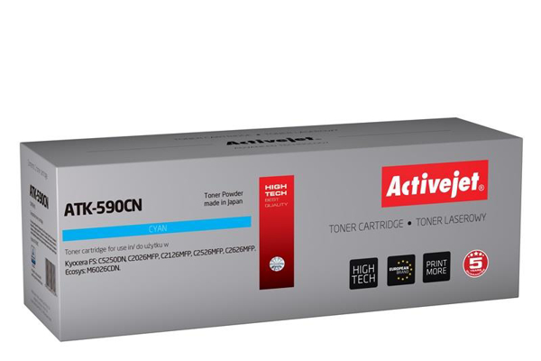 Poza cu Toner compatibil Activejet ATK-590CN (replacement Kyocera TK-590C Supreme 5 000 pages blue)