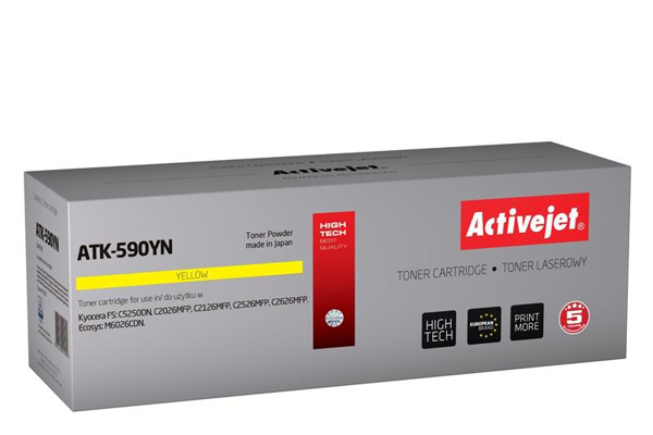 Poza cu Toner compatibil Activejet ATK-590YN (replacement Kyocera TK-590Y Supreme 5 000 pages yellow)