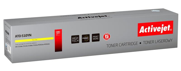 Poza cu Toner compatibil Activejet ATO-510YN (replacement OKI 44469722 Supreme 5 000 pages yellow)