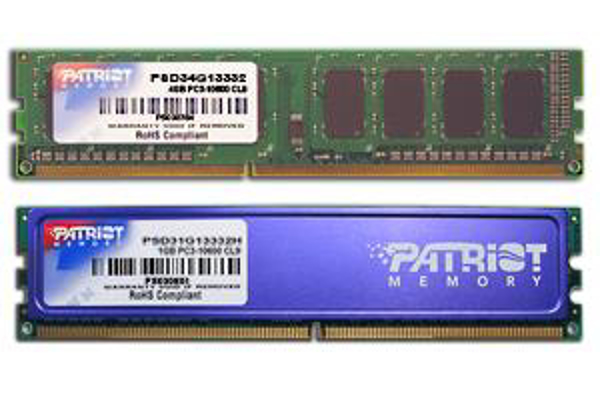 Poza cu Patriot Memory PSD34G13332 memory module 4 GB DDR3 1333 MHz