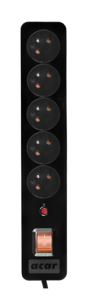 Poza cu Prelungitor power HSK DATA ALP-ACARX5-----005 (5 x UTE, 10 A, 5m, black color)