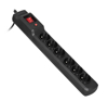 Poza cu Activejet COMBO 6GN 5M black power strip with cord