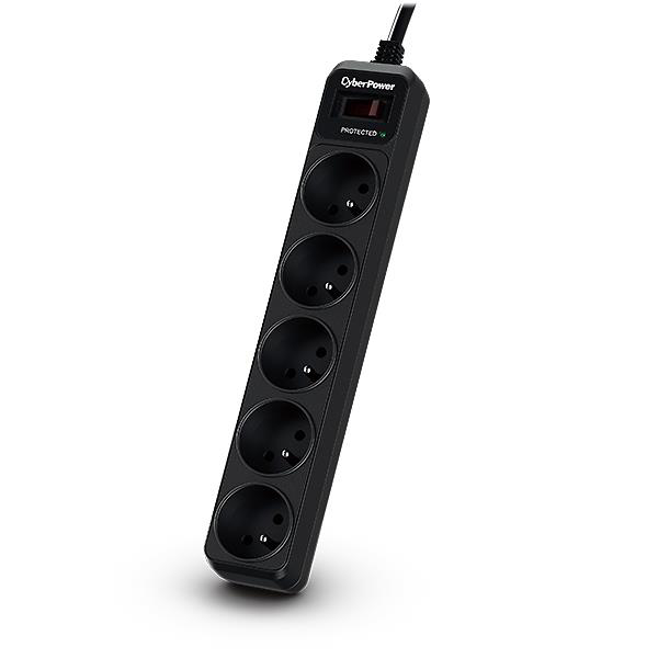 Poza cu CyberPower Tracer III B0520SC0-FR surge protector 5 AC outlet(s) 200 - 250 V 1.8 m Black