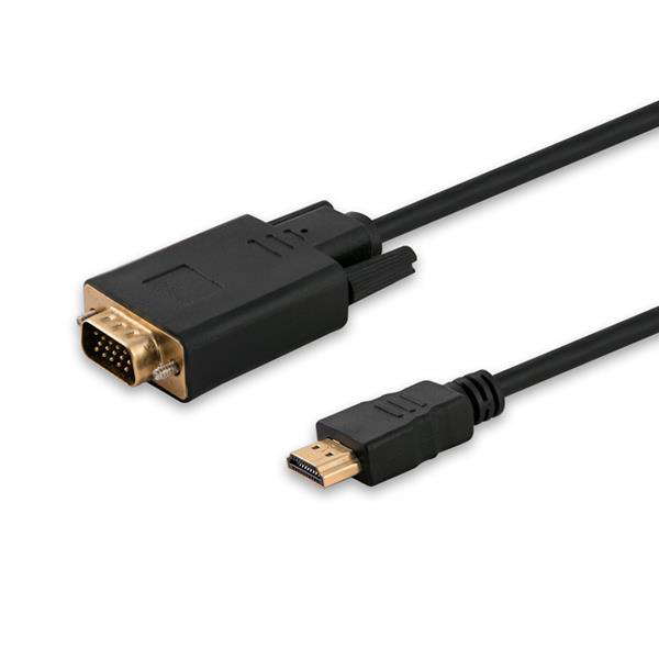 Poza cu Savio CL-103 video cable adapter 1.8 m HDMI Type A (Standard) VGA (D-Sub) Black