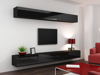 Poza cu Cama Living room cabinet set VIGO 13 black/black gloss