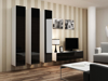 Poza cu Cama Living room cabinet set VIGO 14 white/black gloss
