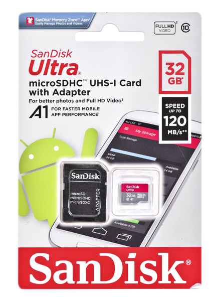 Poza cu Sandisk SDSQUAR-032G-GN6MN memory card 32 GB MicroSDHC Class 10 UHS-I