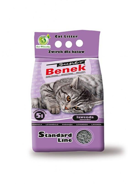 Poza cu Certech Super Benek Standard Lavender - Cat Litter Clumping 5 l