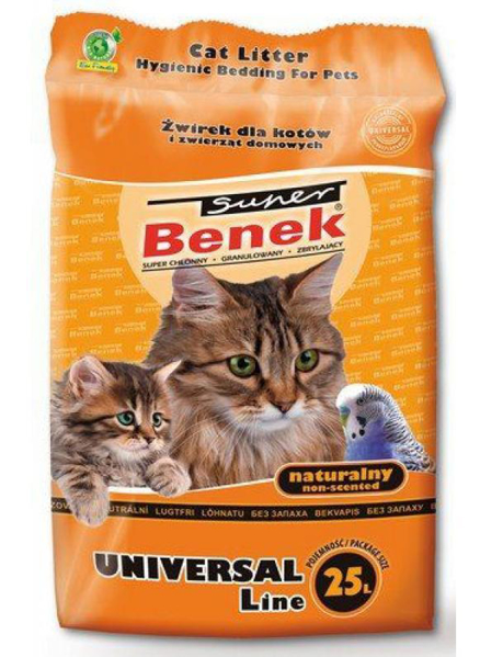 Poza cu Certech Super Benek Universal Natural - Cat Litter Clumping 25 l