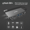 Poza cu UNITEK D1019A interface hub USB 3.2 Gen 1 (3.1 Gen 1) Type-C 5000 Mbit/s Grey