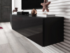 Poza cu Cama TV stand VIGO SLANT 180cm (2x90) black/black gloss