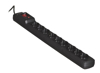 Poza cu Activejet ACJ COMBO 9GN 3M black power strip with cord