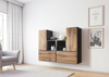 Poza cu Cama living room furniture set ROCO 18 (4xRO3 + 2xRO6) antracite/wotan oak