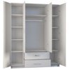 Poza cu Topeshop ROMANA 160 BIEL KPLB bedroom wardrobe/closet 11 shelves 4 door(s) White