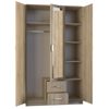 Poza cu Topeshop ROMANA 120 SON L bedroom wardrobe/closet 6 shelves 3 door(s) Oak