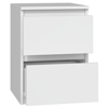Poza cu Topeshop M2 WHITE nightstand/bedside table 2 drawer(s) White