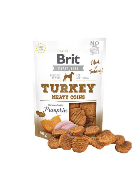 Poza cu Brit Jerky Snack Dog Snacks Turkey 80 g