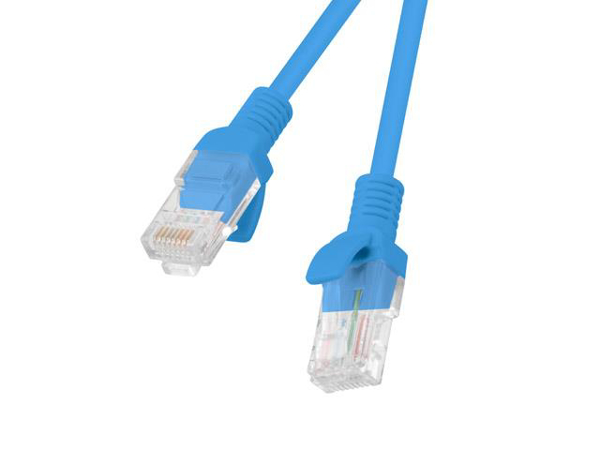 Poza cu Lanberg PCU5-10CC-0300-B networking cable 3 m Cat5e U/UTP (UTP) Blue