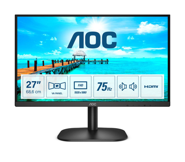 Poza cu AOC Basic-line 27B2AM LED display 68.6 cm (27) 19220 x 1080 pixels Full HD Black