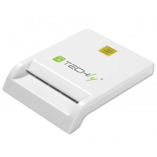 Poza cu Techly Compact /Writer USB2.0 White I-CARD CAM-USB2TY smart card reader Indoor