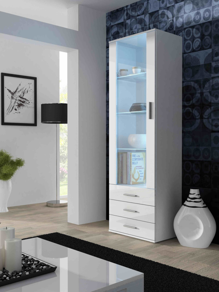 Poza cu Cama display cabinet SOHO S1 white/white gloss