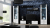 Poza cu Cama display cabinet SOHO S1 black/white gloss