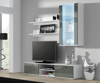 Poza cu Cama hanging display cabinet SOHO white/grey gloss