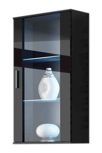 Poza cu Cama hanging display cabinet SOHO black/black gloss