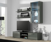 Poza cu Cama hanging display cabinet SOHO grey/grey gloss