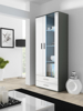 Poza cu Cama display cabinet SOHO S6 2D2S grey/white gloss