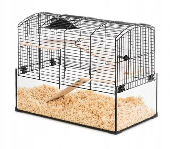 Poza cu ZOLUX Cage Neo Panas Little with glass cuvette, black