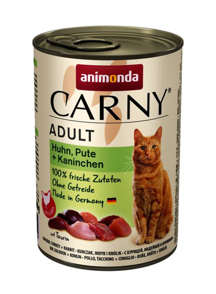 Poza cu ANIMONDA Carny Adult flavour chicken, turkey, rabbit - wet cat food - 400g