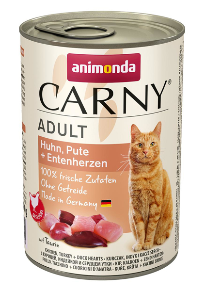 Poza cu ANIMONDA Carny Adult taste: chicken, turkey, duck hearts - wet cat food - 400g