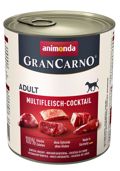 Poza cu animonda GranCarno multi meat cocktail Beef, Chicken, Game, Heart, Turkey Adult 800 g