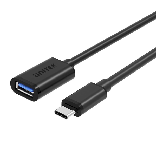Poza cu UNITEK Y-C476BK USB cable 0.2 m USB 3.2 Gen 1 (3.1 Gen 1) USB C USB A Black