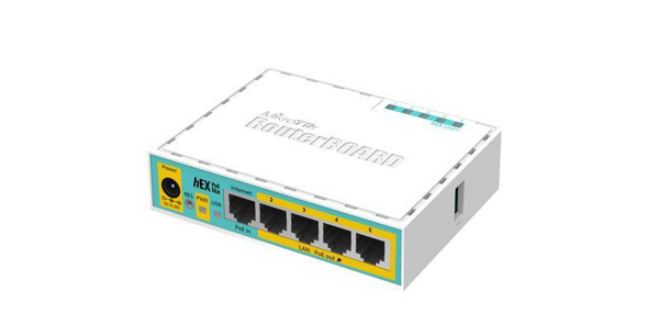 Poza cu Mikrotik hEX PoE lite wired router Fast Ethernet HEX POE LITE RB750UP-R2 White