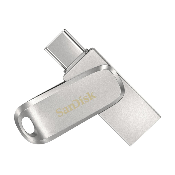 Poza cu SanDisk Ultra Dual Drive Luxe USB flash drive 256 GB USB Type-A / USB Type-C 3.2 Gen 1 (3.1 Gen 1) Stainless steel